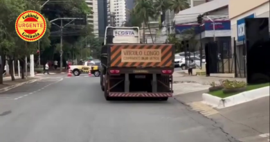 Bloqueio irregular na Avenida T-10 é autuado pela Secretaria Municipal de Mobilidade