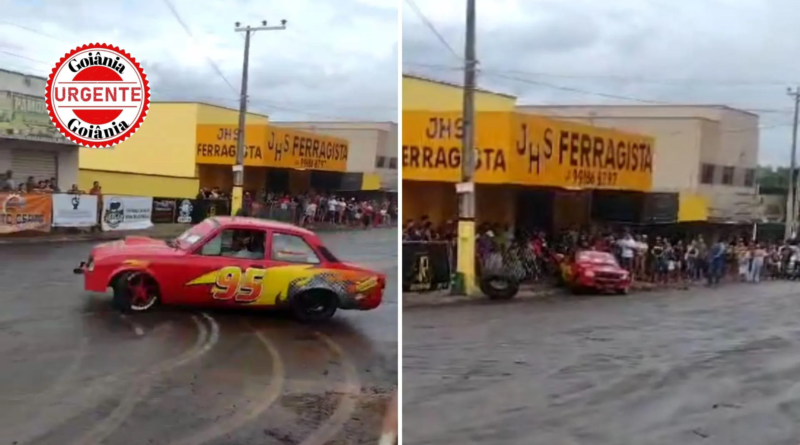 Carro derrapa e atinge plateia durante evento de aniversário em Caturaí