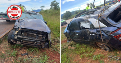 Bebê de 6 meses morre após ser ejetada de carro em acidente na BR-080