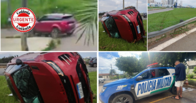 Influenciador é preso após atropelar garota de programa e capotar carro de luxo em Aparecida de Goiânia