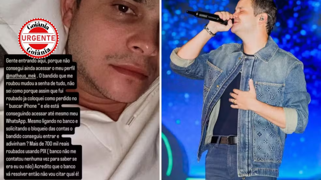 Cantor Matheus Aleixo é vítima de golpe digital e perde mais de R$ 700 ...