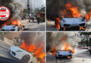 Luxo Consumido: Lamborghini de Milhões Pega Fogo em Avenida Movimentada de Goiânia