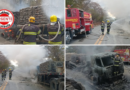 Chamas na BR-020: Caminhão Carregado de Cimento É Consumido por Incêndio em Posse