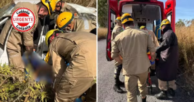 Colisão trágica na GO-210: mulher morre e três idosos ficam feridos após carro bater em carreta