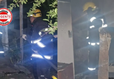 Incêndio destrói parte de residência em Caldas Novas; ação rápida dos Bombeiros impede propagação