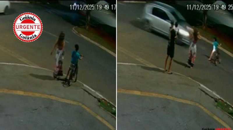Criança de 7 anos é gravemente ferida em atropelamento com fuga de motorista na zona oeste de Goiânia
