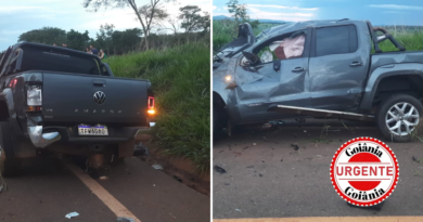 Colisão frontal na GO-164 deixa cinco mortos, entre eles três policiais militares de Goiás