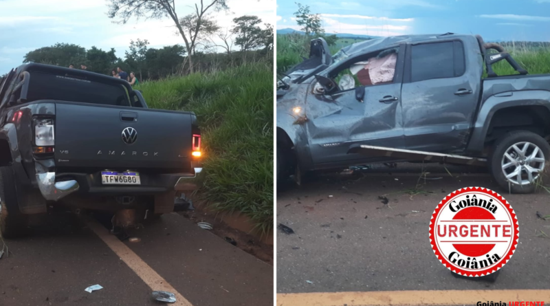 Colisão frontal na GO-164 deixa cinco mortos, entre eles três policiais militares de Goiás