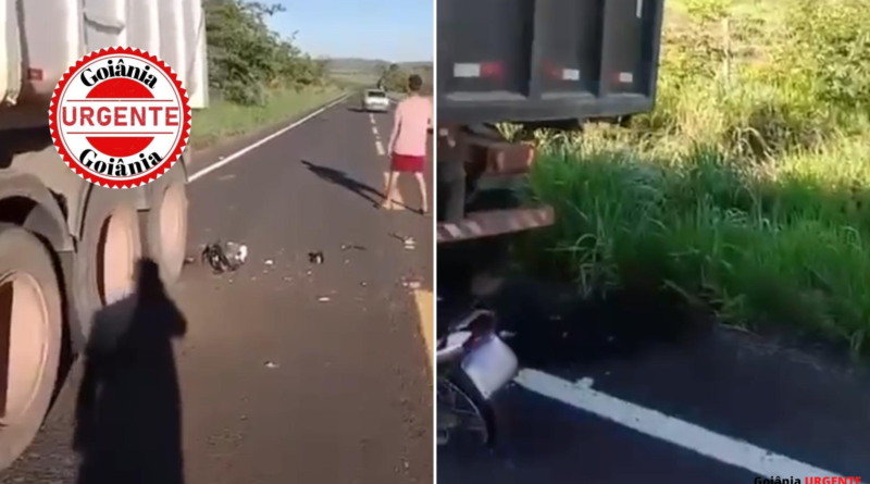 Motociclista de 25 anos morre ao colidir com carreta imobilizada na GO-402, em Cumari
