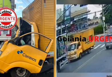 Motorista dos Correios fica gravemente ferido após colisão com caminhão estacionado irregularmente no Jardim América