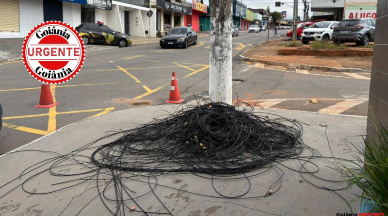 Operação Cidade Segura já remove mais de 21 toneladas de fios irregulares e expõe passivo histórico na rede urbana de Goiânia