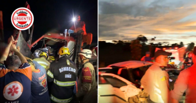 Colisão múltipla na GO-219, em Guapó, provoca quatro mortes e mobiliza força-tarefa de resgate