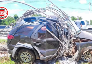 Acidente fatal na GO-020: motorista perde a vida após veículo sair da pista e colidir com poste, em Bela Vista