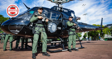 Caiado entrega frota inédita de helicópteros e projeta novo patamar tecnológico para a segurança pública, em Goiás
