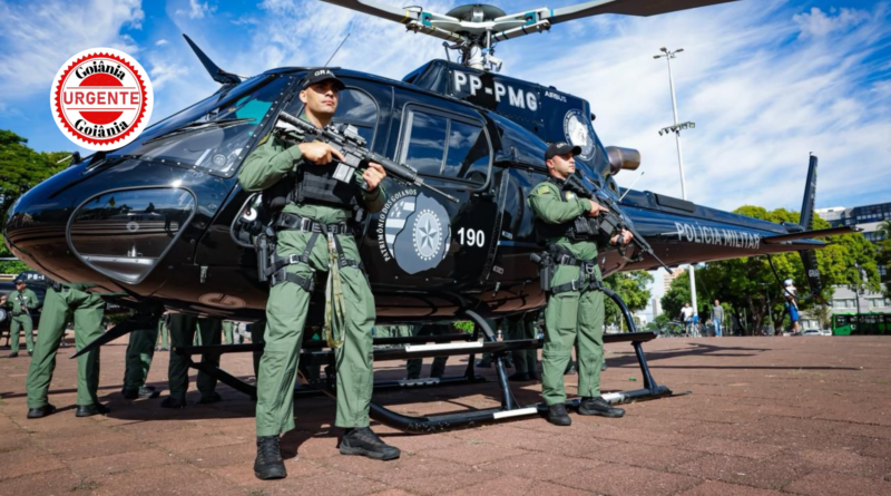 Caiado entrega frota inédita de helicópteros e projeta novo patamar tecnológico para a segurança pública, em Goiás