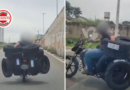 Motociclista é flagrado transportando carga irregular de pneus em via de alto fluxo, em Goiânia