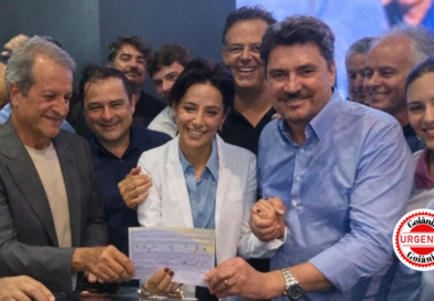 Wilder Morais oficializa Ana Paula Rezende como pré-candidata a vice em ato do Partido Liberal, em Goiânia