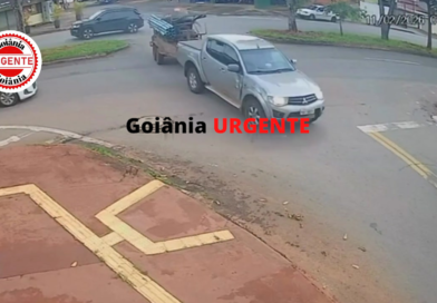 Colisão na Avenida Carrinho Cunha é registrada por câmeras no Parque das Flores, em Goiânia