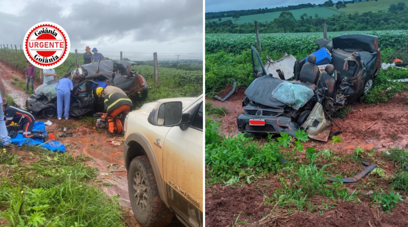 Estouros de pneu provoca colisão entre caminhão e carro na GO-154, próximo a Itaguari