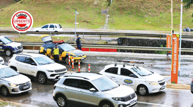 Sistema de cancelas da Marginal Botafogo registra incidentes durante fase inicial de operação, em Goiânia