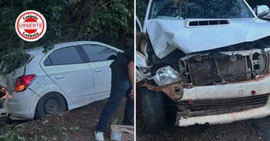 Colisão envolve veículo da Saúde de Santa Terezinha de Goiás durante transporte de pacientes para tratamento, em Ceres
