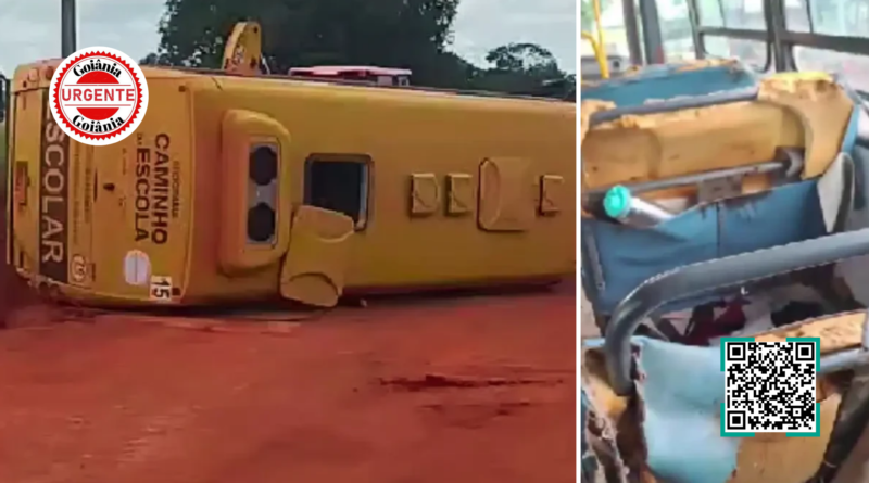 Ônibus escolar tomba em estrada rural de Mozarlândia após série de alertas ignorados sobre falhas mecânicas
