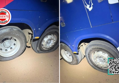 Motorista em surto ignora polícia e obriga ação a tiros para parar ônibus na BR-060