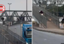 Motociclista invade passarela na BR-153 e termina abordado pela PRF em Goiânia
