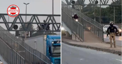 Motociclista invade passarela na BR-153 e termina abordado pela PRF em Goiânia