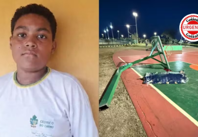 Adolescente morre após estrutura de cesta de basquete desabar em praça de Rio Verde