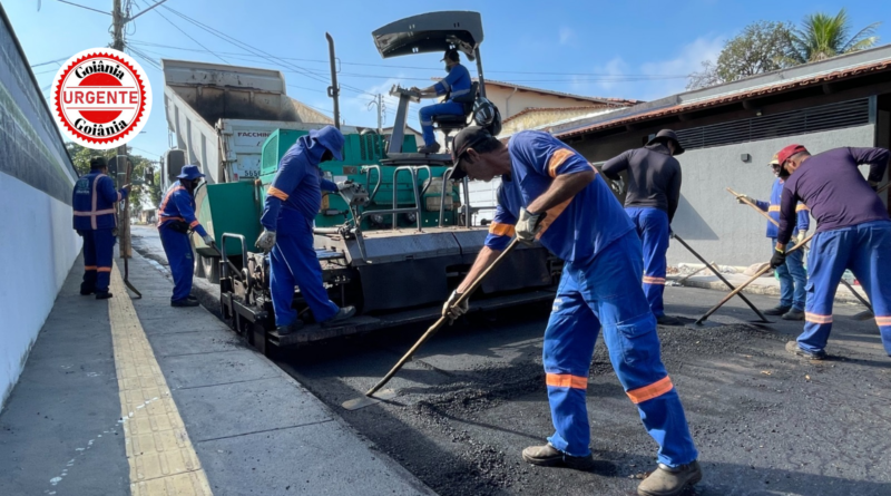 Prefeitura acelera recapeamento no Parque das Laranjeiras e amplia frente de recuperação viária, em Goiânia