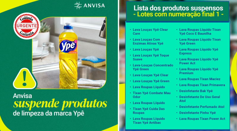 Anvisa manda recolher produtos da Ypê e suspende fabricação após identificar risco sanitário
