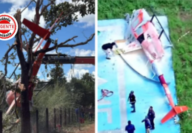 Helicóptero de Henrique e Juliano sofre queda em fazenda no Tocantins; piloto e passageiros escapam com ferimentos leves
