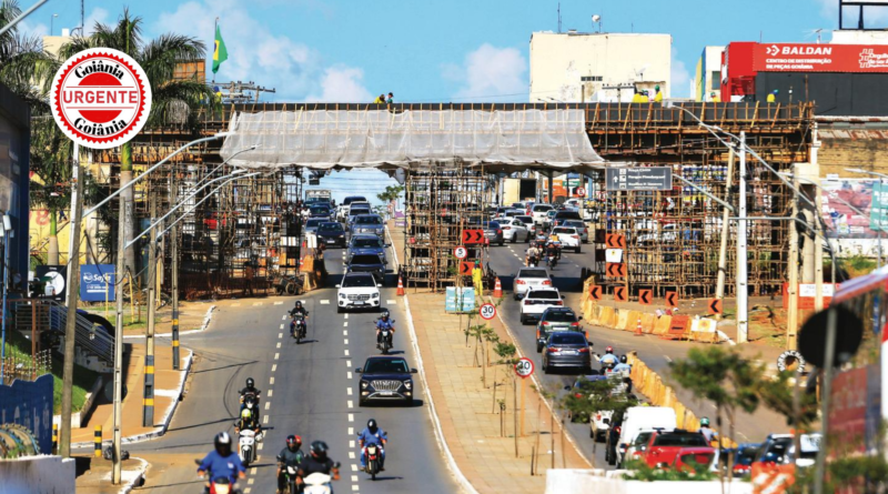 Prefeitura prepara faixa reversa na Castelo Branco para tentar aliviar congestionamentos, em Goiânia
