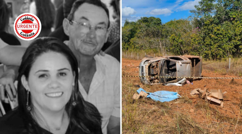 Tragédia na GO-210: pai e filha morrem após carro capotar em rodovia de Catalão