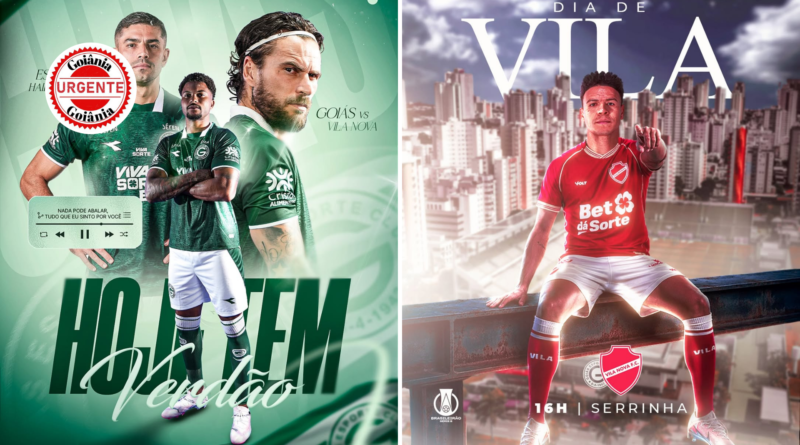 Goiás tenta escapar da crise em clássico decisivo contra Vila Nova na Serrinha