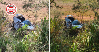 Tragédia na GO-487: dois jovens morrem após carro sair da pista e bater em árvore em Edéia