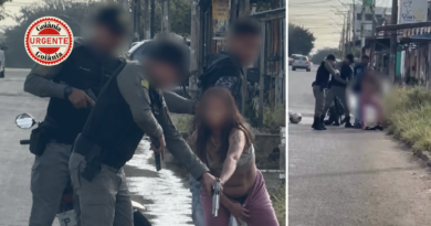 Mulher é flagrada com pistola municiada durante abordagem policial, em Cidade Ocidental