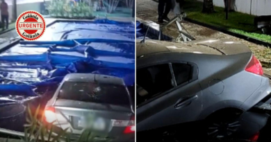 Motorista sem CNH perde controle, invade condomínio e carro termina dentro de piscina, em Goiânia