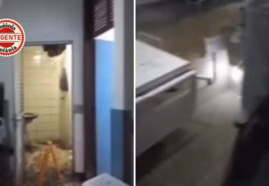 Temporal expõe fragilidade estrutural e provoca alagamento em enfermaria da Santa Casa de Goiânia