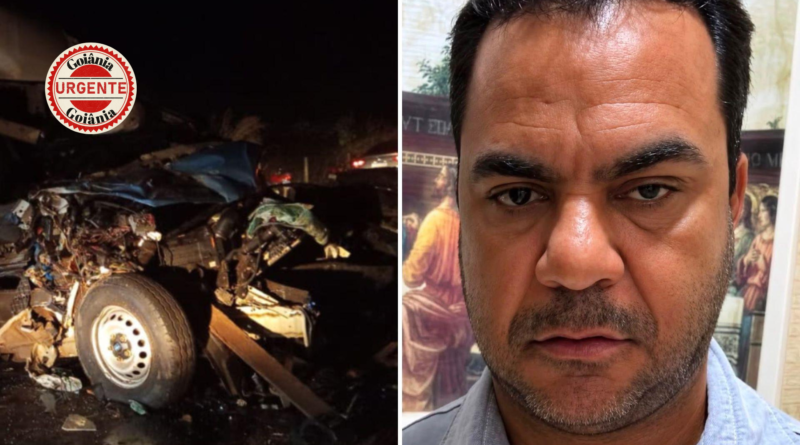 Empresário morre após van atingir caminhão na GO-080; motorista abandona o local