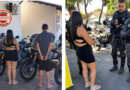 Casal suspeito de furtar capacete é preso após ser contido por motociclistas, em Goiânia