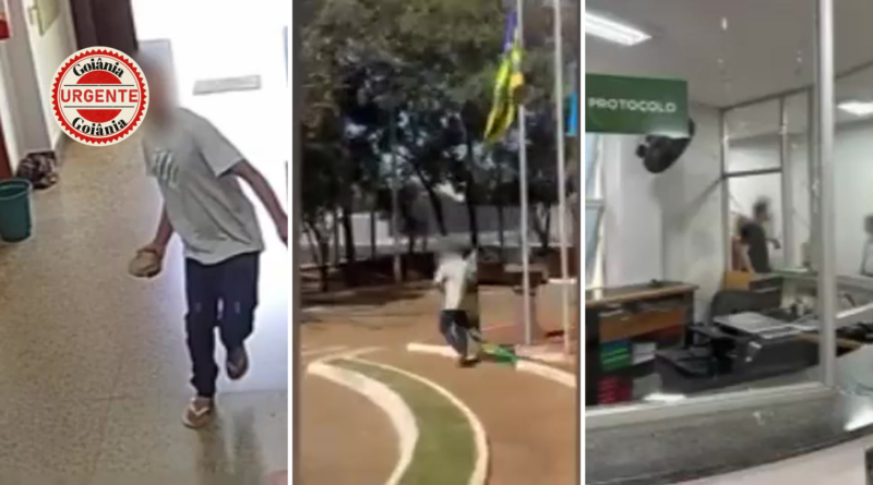 Homem é preso após depredar Prefeitura e avançar contra policial civil, em Bela Vista de Goiás