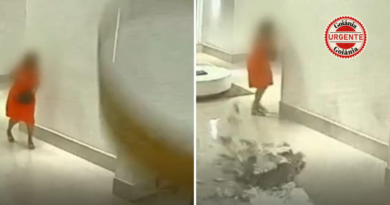Lustre despenca em condomínio de Goiânia e moradora escapa por segundos de tragédia