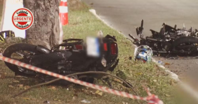Acidente entre motos deixa dois mortos e uma mulher gravemente ferida, em Goiânia