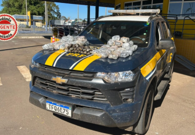 PRF apreende 37 kg de droga escondida em tanque de carro, em Morrinhos