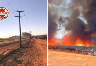 Queimadas atingem rede elétrica e deixam quase 60 mil consumidores sem energia, em Goiás