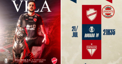 Vila Nova recebe Fortaleza em duelo direto pelo G-4 da Série B