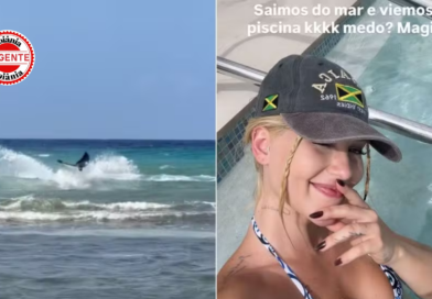 Virginia Fonseca relata susto após tubarão aparecer durante passeio no mar na Jamaica