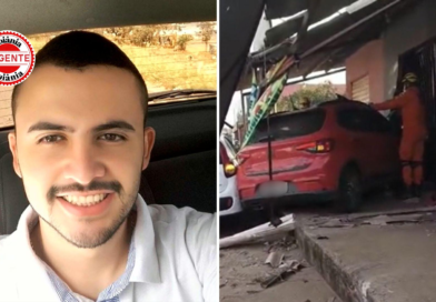 Cliente morre após carro invadir distribuidora de bebidas, em Águas Lindas de Goiás